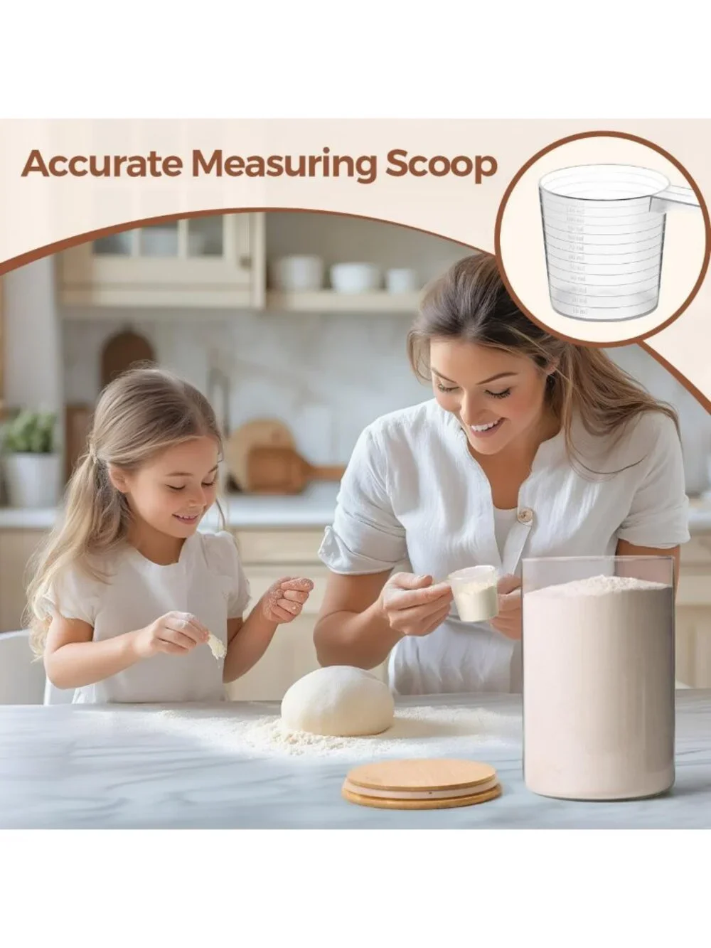 Large Glass Cookie Jar Set of 2 - 1.8 Qt Food Storage Canisters for Kitchen